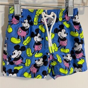 GAP Kids Blue Shorts with Mickey Mouse Print